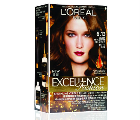 L’Oreal Excellence Fashion Luxurious Golds hair colour, $18.90
